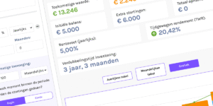 Lancering van de samengestelde rente calculator op Simuleer.be